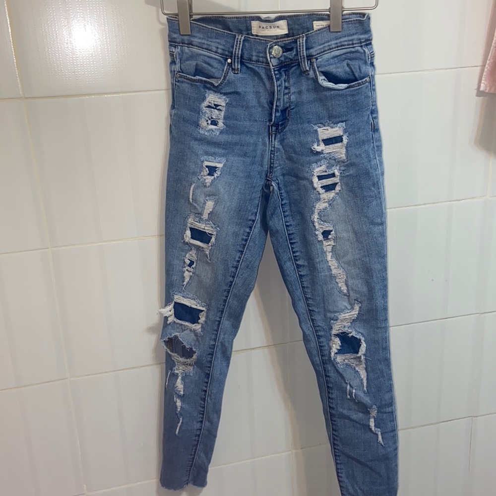 pacsun high rise ripped jeggings